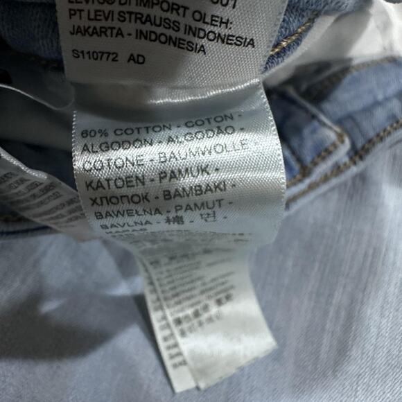 Levis Boyfriend Jeans Womens 24W Light Wash Denim Stretch Relaxed Fit Plus - Picture 8 of 8